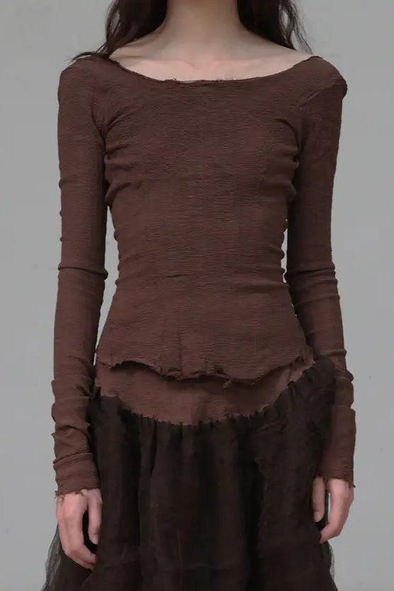 marc le bihan open back stretch top 26907 BUFFLE